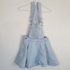Convertible denim overall dress